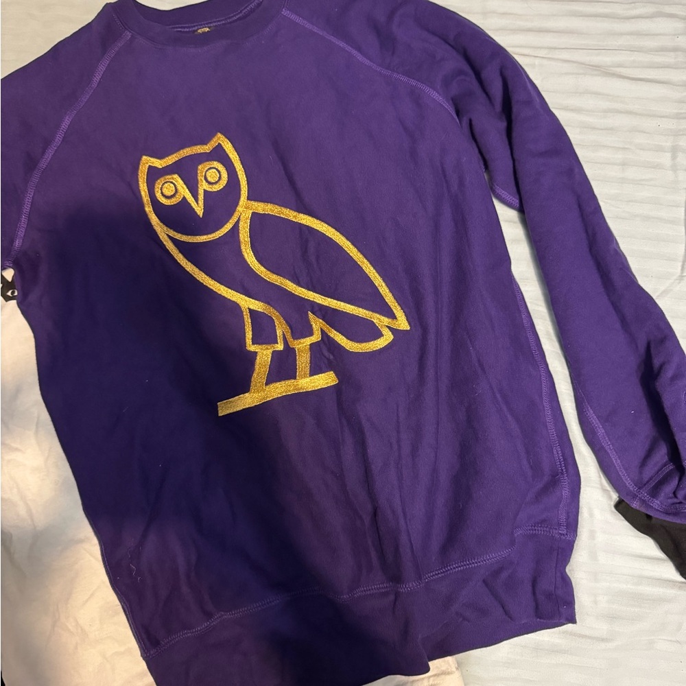 OVO Sweater / Long Sleeve Crew Neck with Embroidery